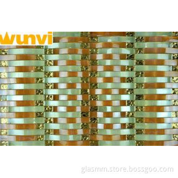 Ceiling Decorative Water Wave Wavy Glass Mosaic Tile With C